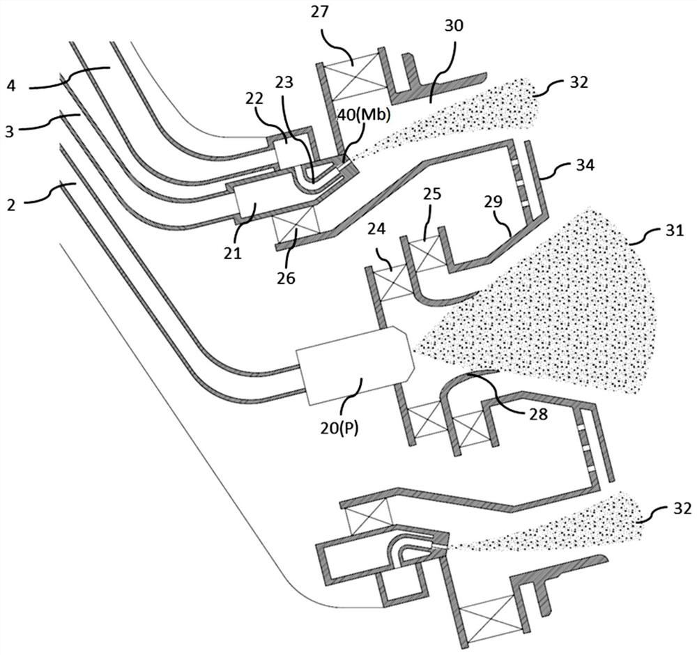 Fuel classification device, engine combustion chamber and aircraft engine