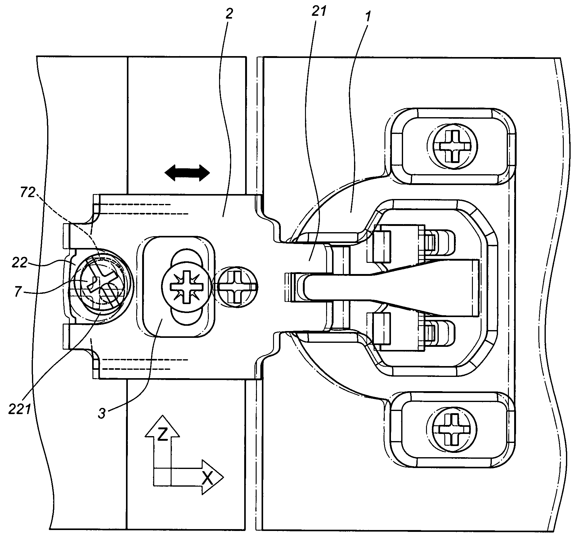 Multi-directional adjustment hinge