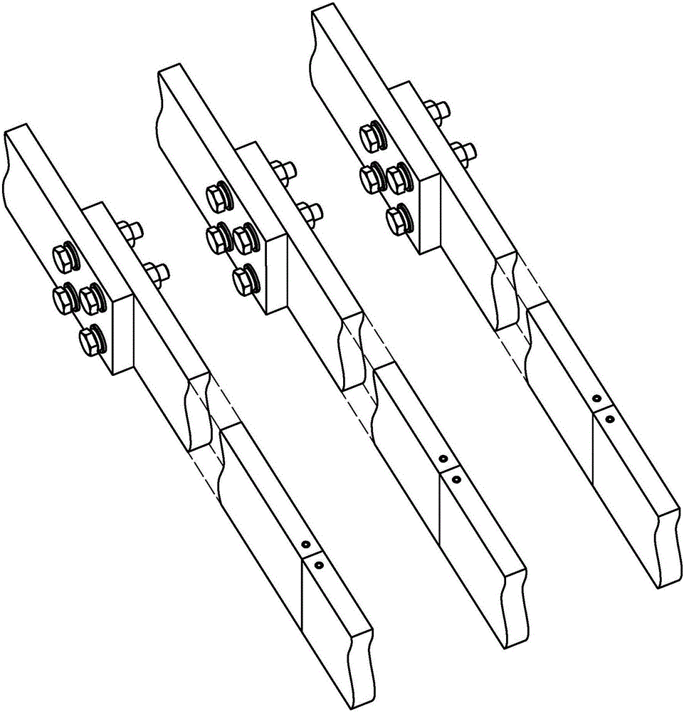 Connection column for reducing temperature rise at electrician busbar lap joint part