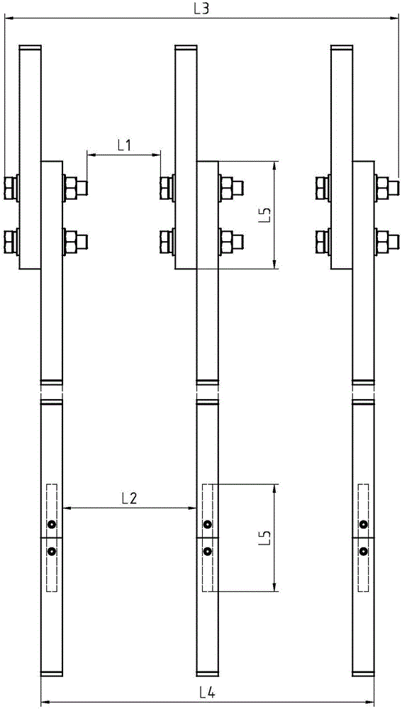 Connection column for reducing temperature rise at electrician busbar lap joint part