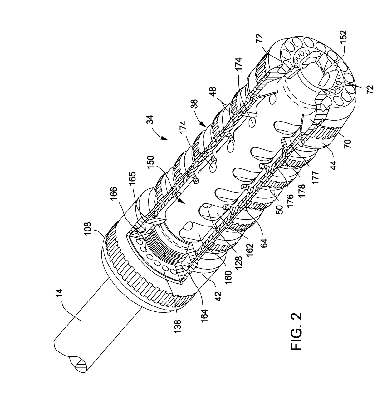 Suppressed upper receiver group having locking suppressor with through brake