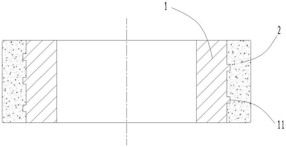 High-carbon high-vanadium powder high-speed steel composite roll collar and manufacturing method thereof