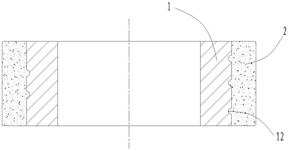 High-carbon high-vanadium powder high-speed steel composite roll collar and manufacturing method thereof