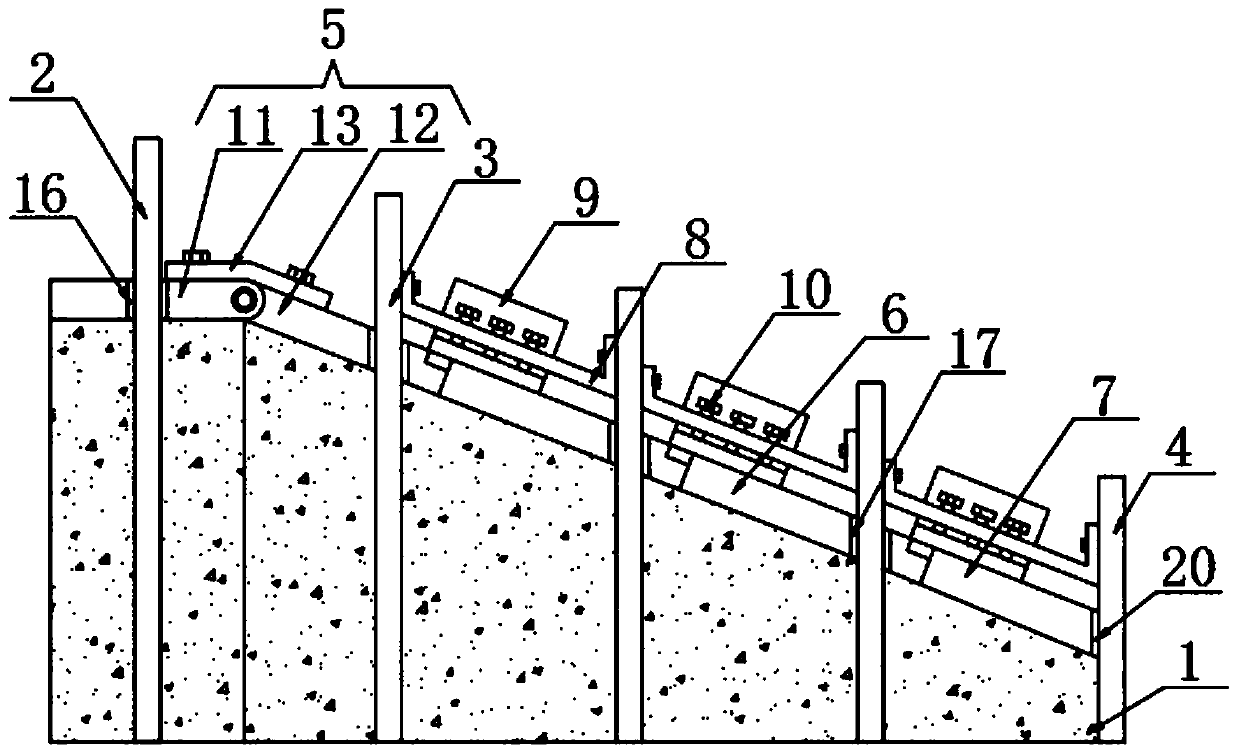 Slope fastening device for water conservancy project