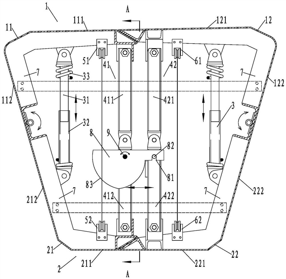 Retractable cast concrete box girder inner mold easy to disassemble and assemble