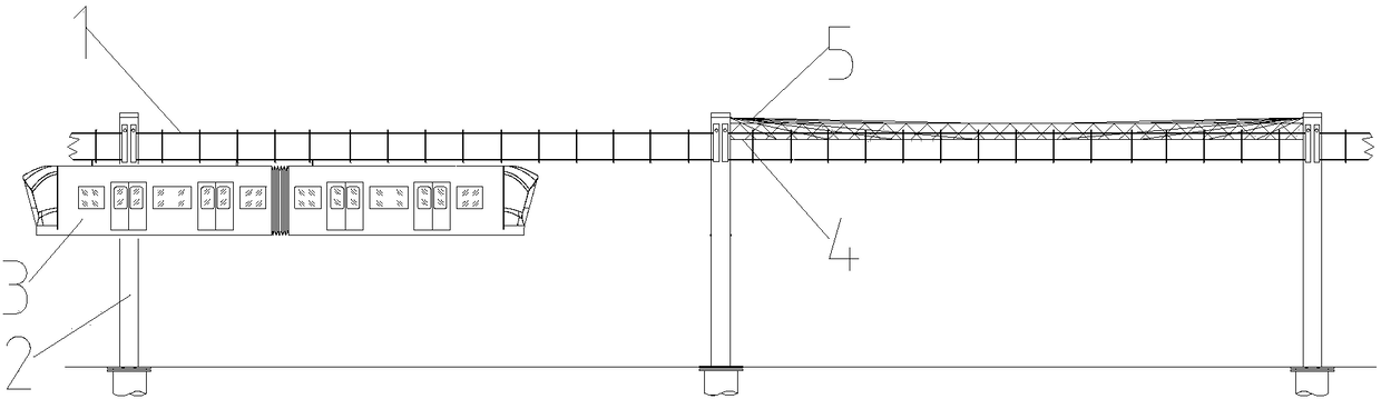 Escape device used for sky train system and sky train system