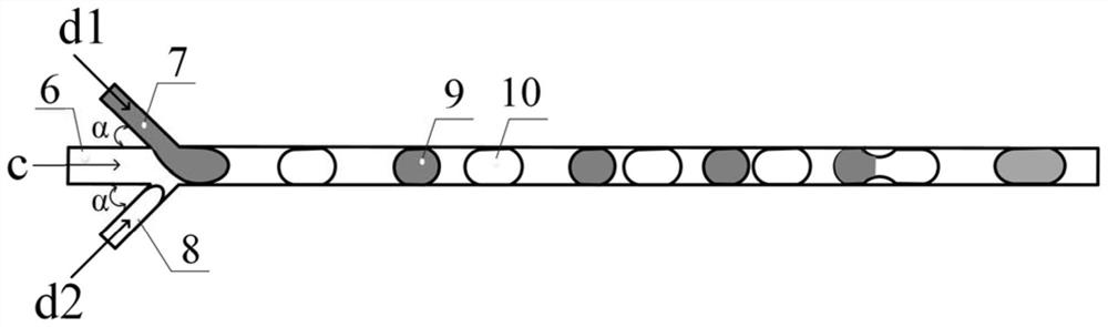 Device and method for realizing passive fusion of micro-droplets