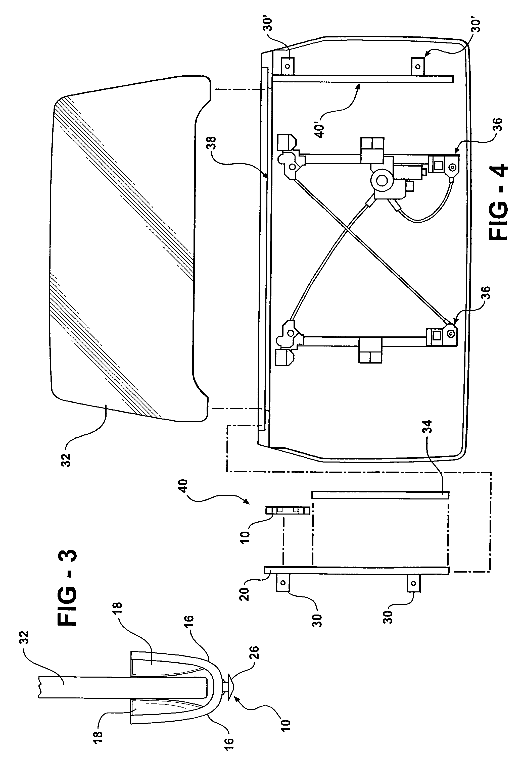 Stabilizer clip for window assembly