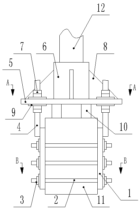 Device and method for righting transmission line tower in mining area