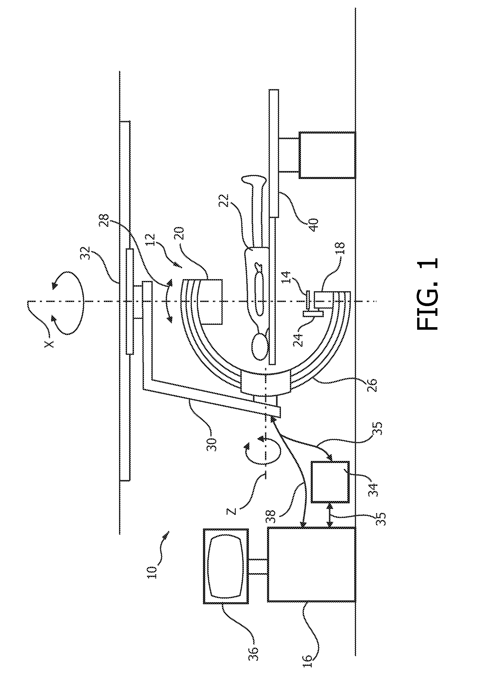 Automatic positioning of absorption means in x-ray image acquisition