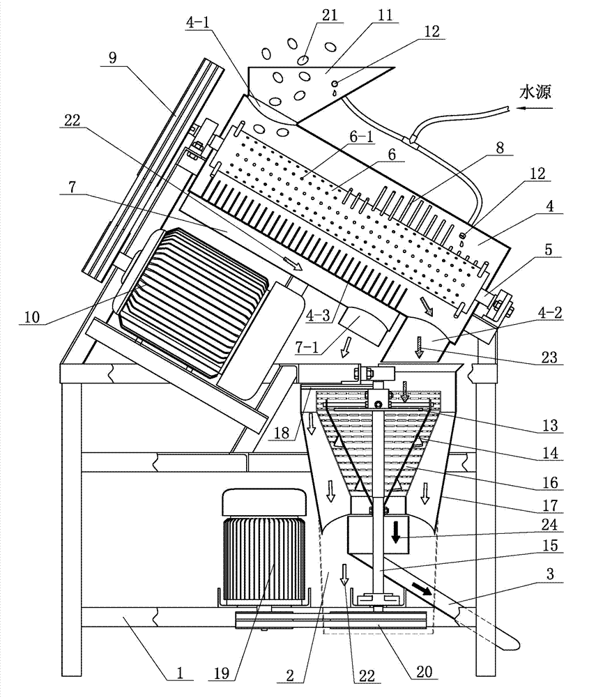 Wild jujube kernel removing machine