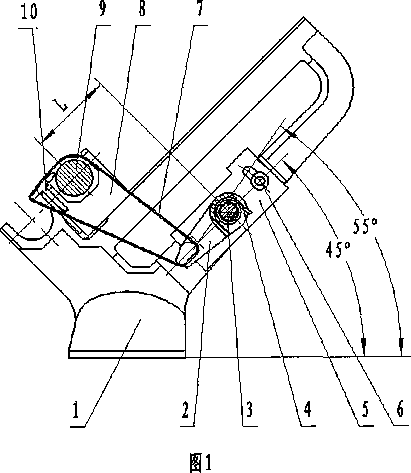 Tensioning device for spinning machine lower leather collar