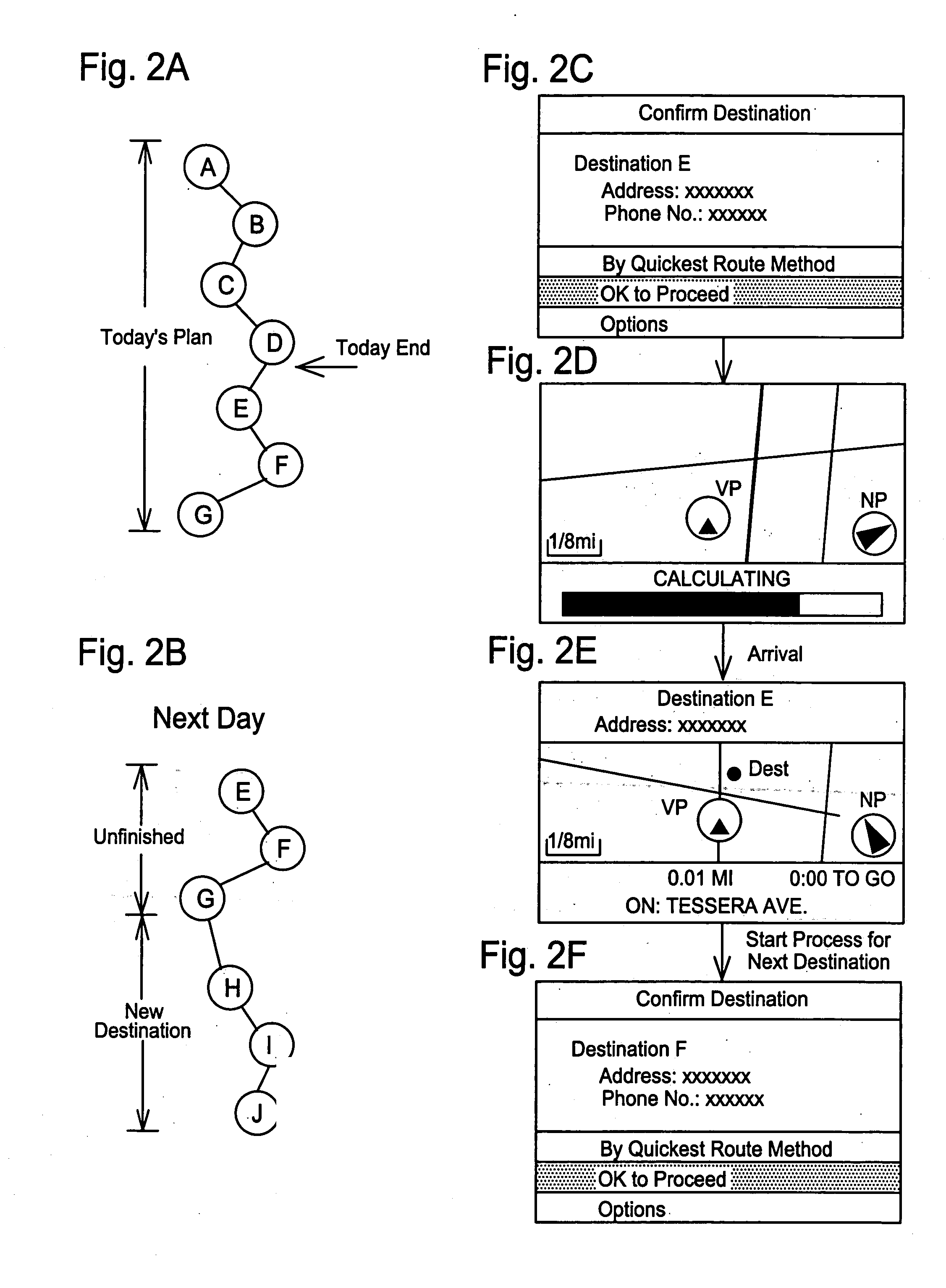 Method and apparatus for updating unfinished destinations specified in navigation system