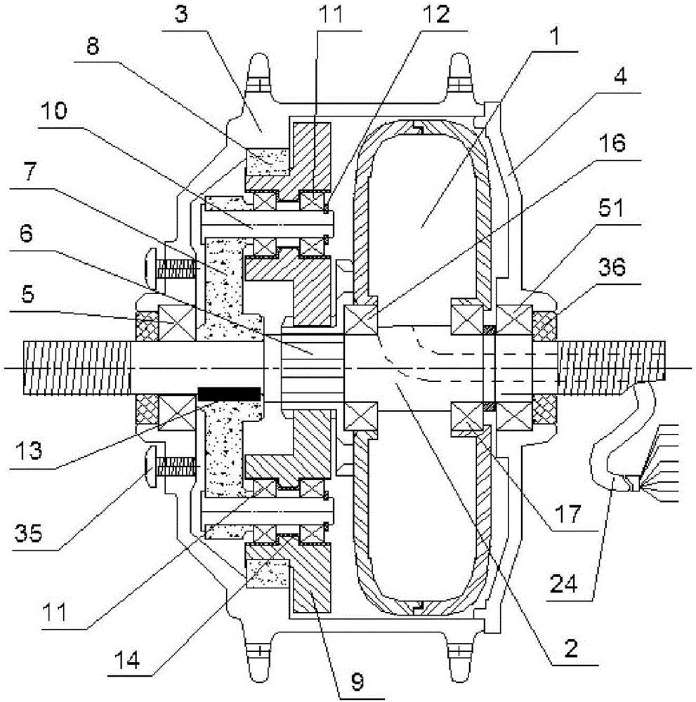 Energy-saving type electric bicycle hub motor