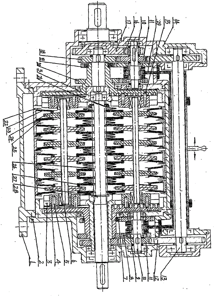 A variable speed transmission mechanism with radial roller screw