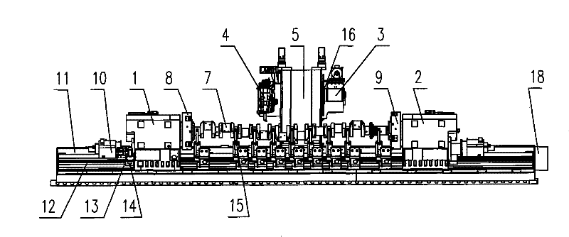 The overall structure of the turning and milling compound machining center