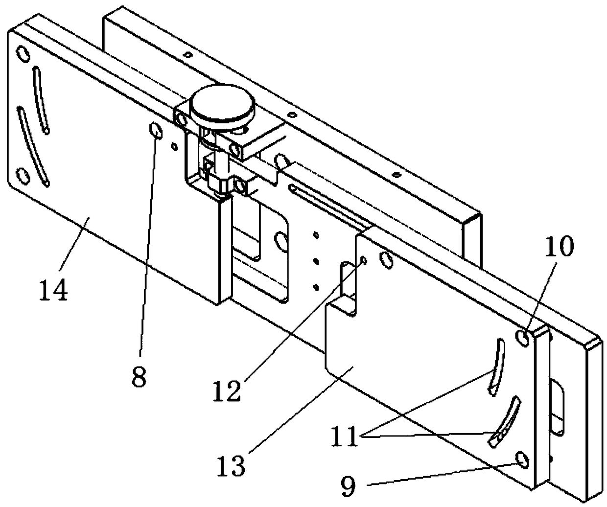 Positioning adjusting frame and laser detection device with same