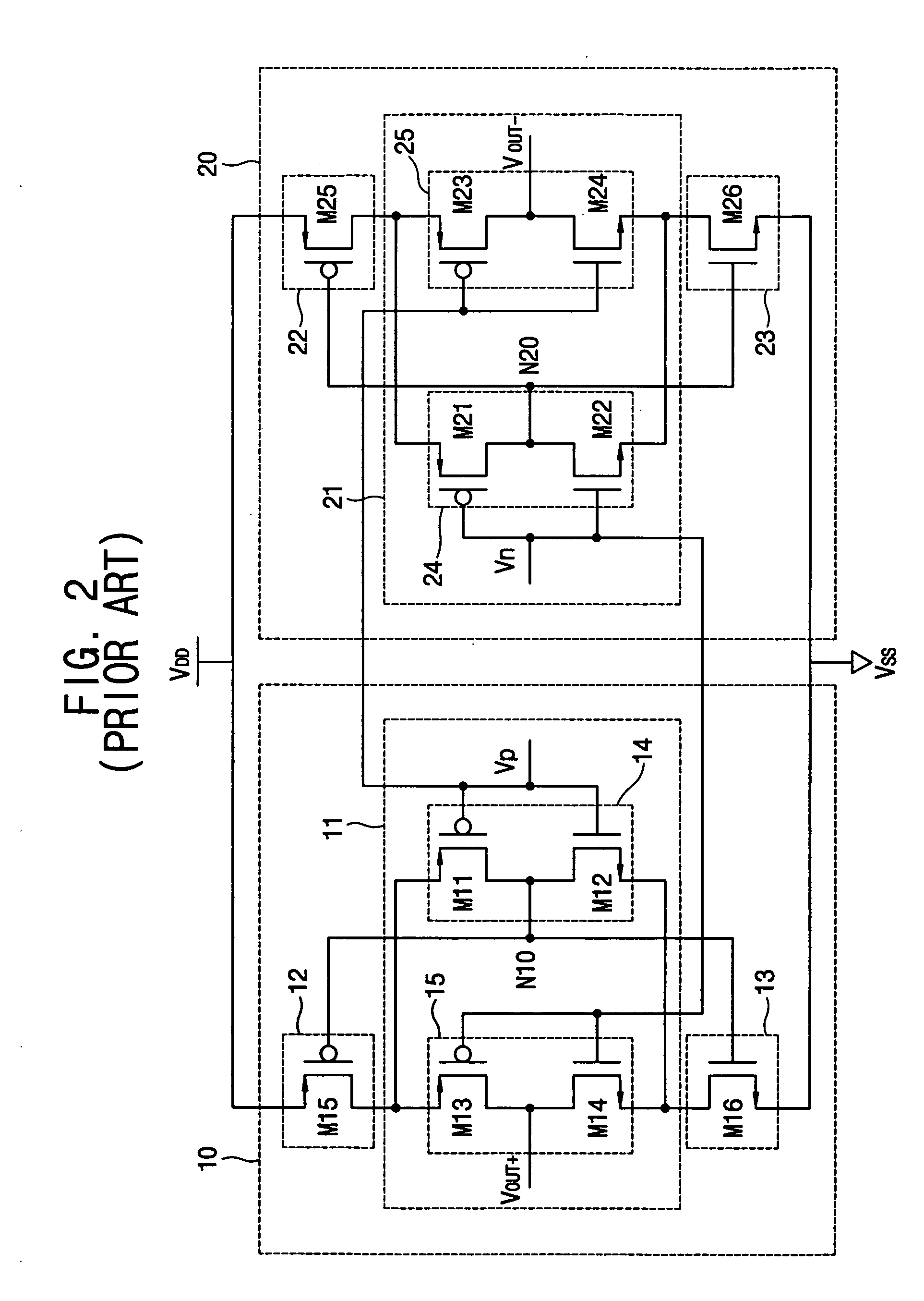 Self biased differential amplifier