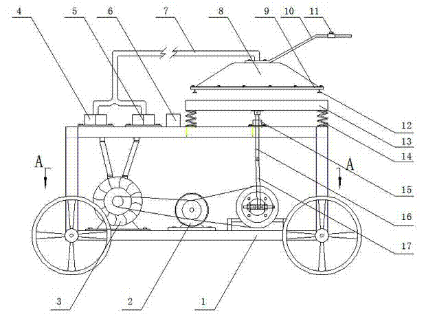 Air-suction vibration disk type field precise seeder for grain