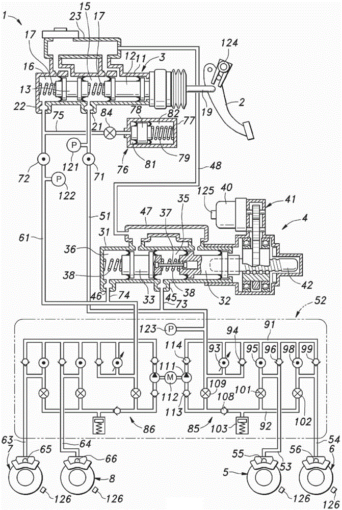 Brake device for vehicle