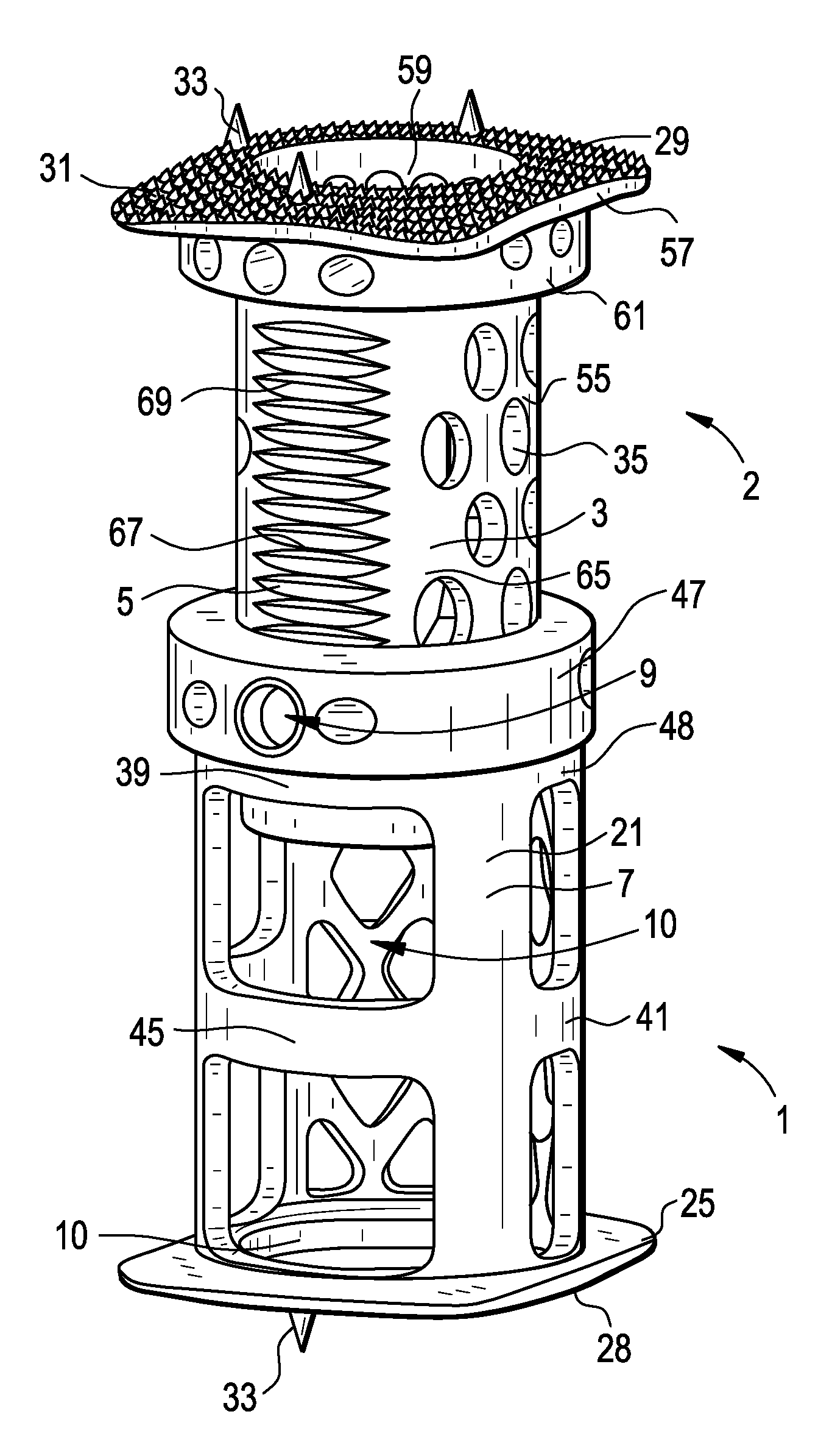 Instruments For Expandable Corpectomy Spinal Fusion Cage