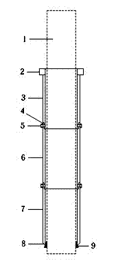 Pile sinking method for prestress hollow pipe piles by aid of follow-up sleeve