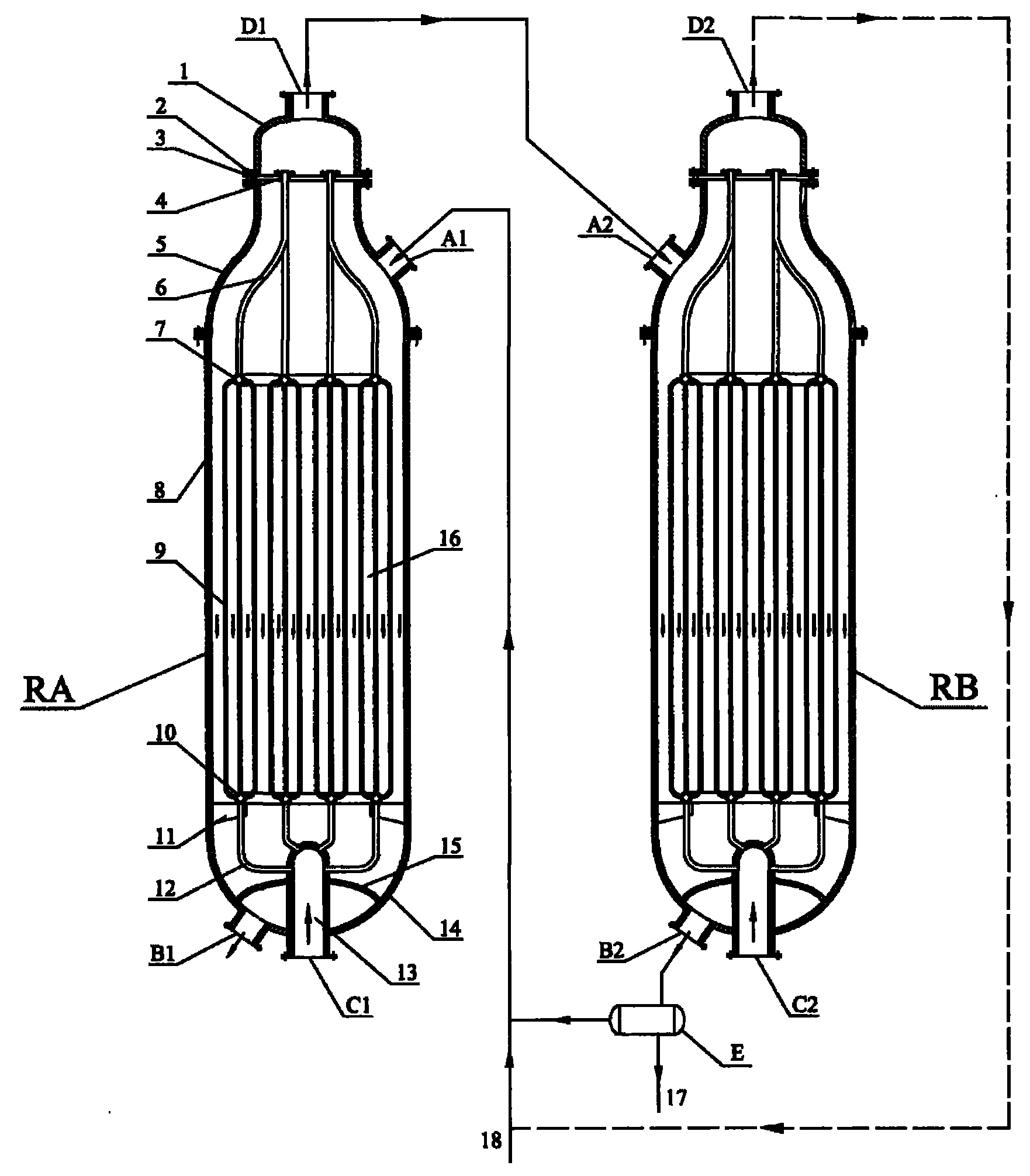 Method for producing oxalic ester by gas phase CO coupling