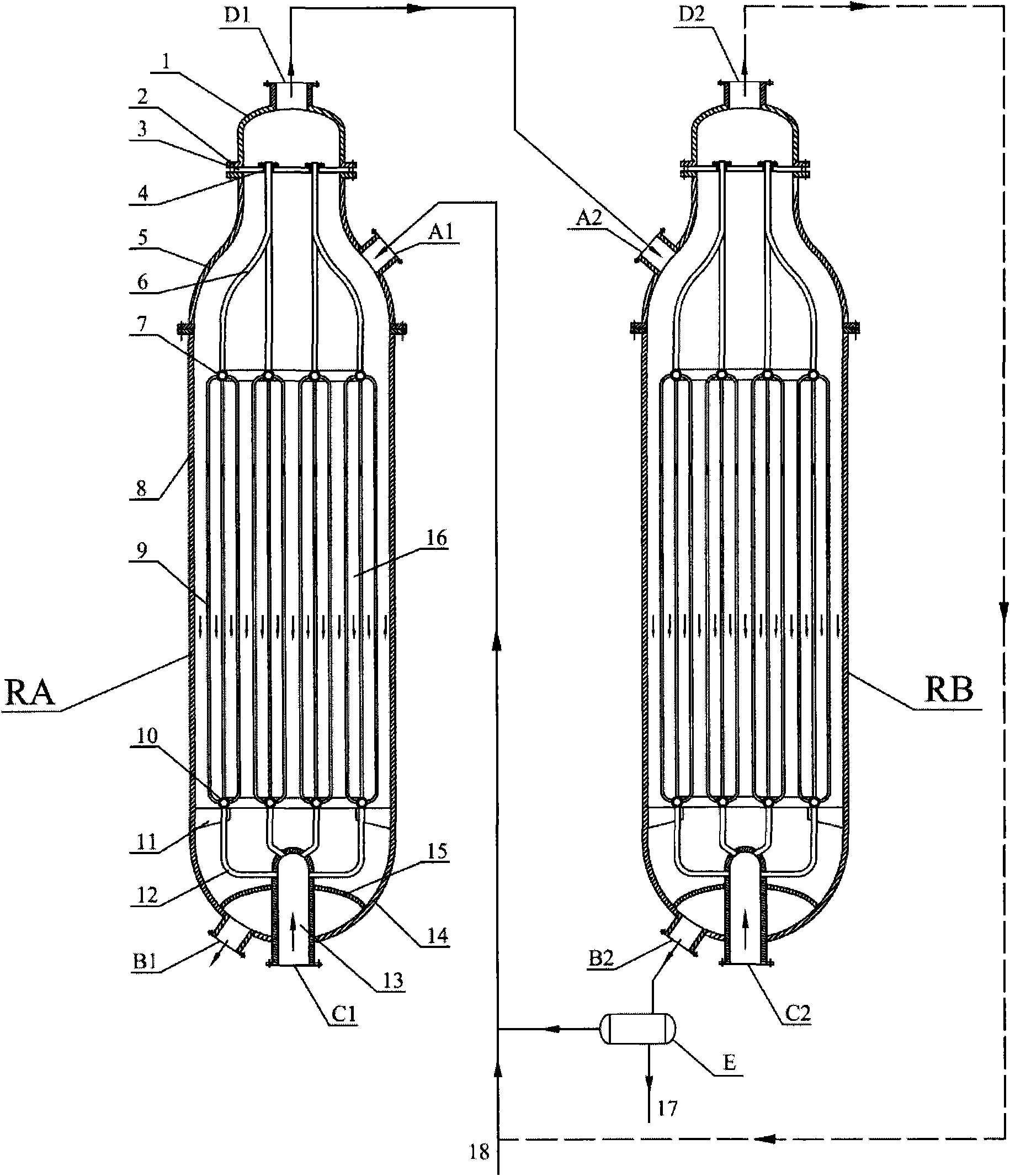 Method for producing oxalic ester by gas phase CO coupling