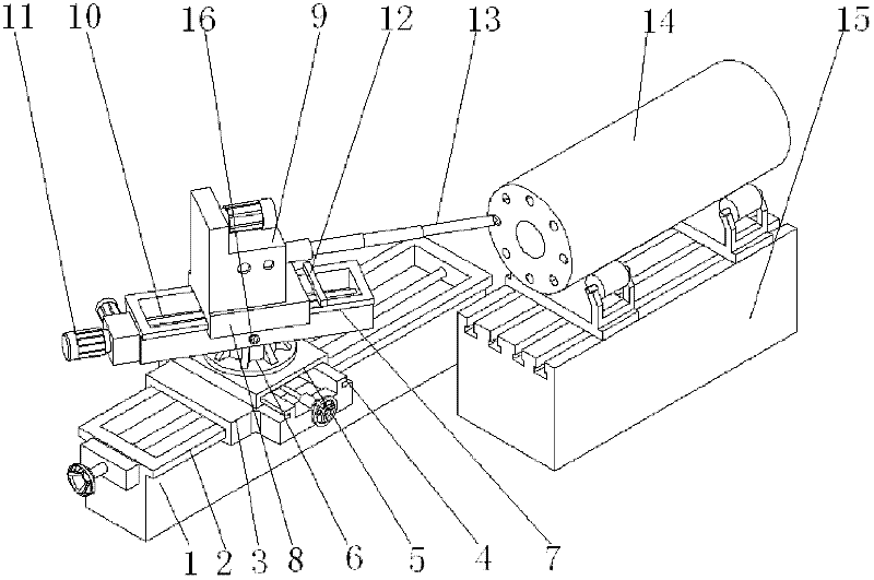 Processing unit and processing method of oblique oil holes of roll shaft parts