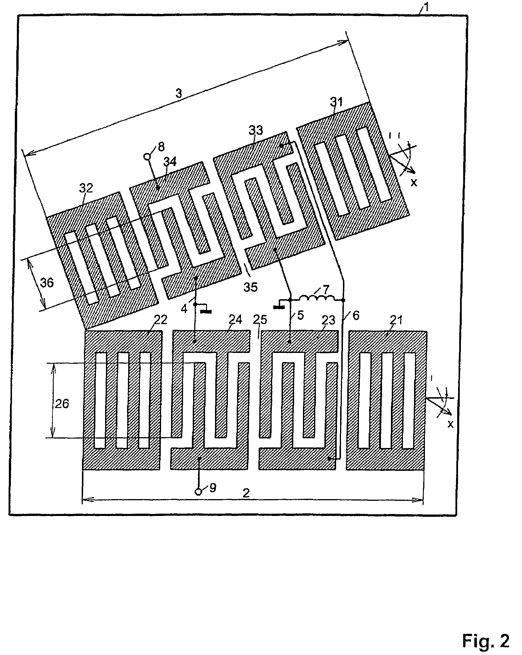 Oscillator with acoustic surface wave resonators