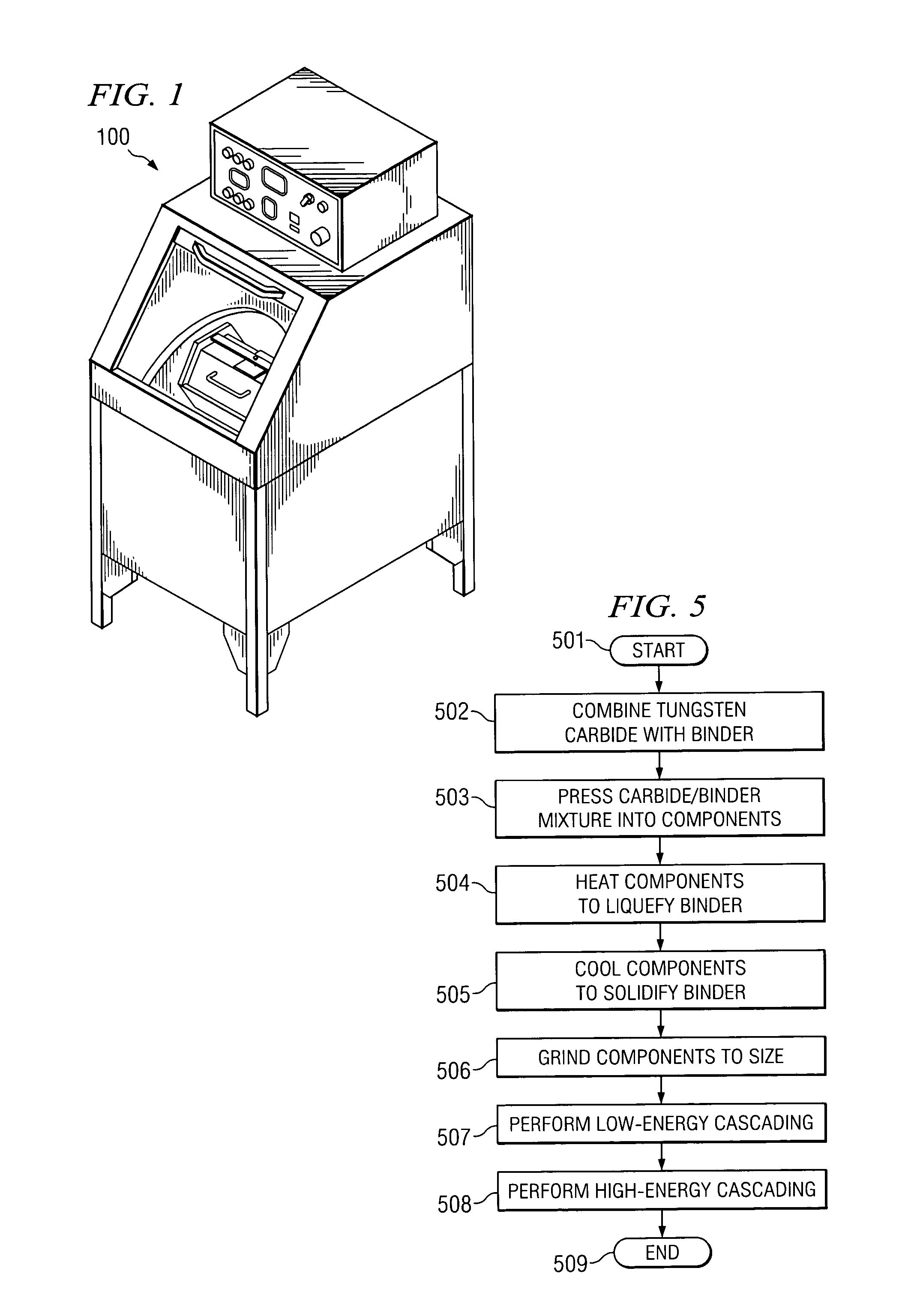 High-energy cascading of abrasive wear components