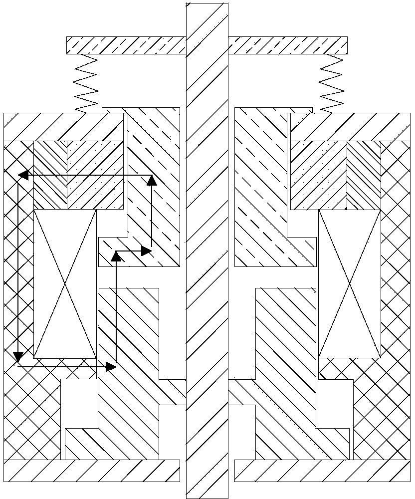 Double-acting iron core permanent magnet operating mechanism