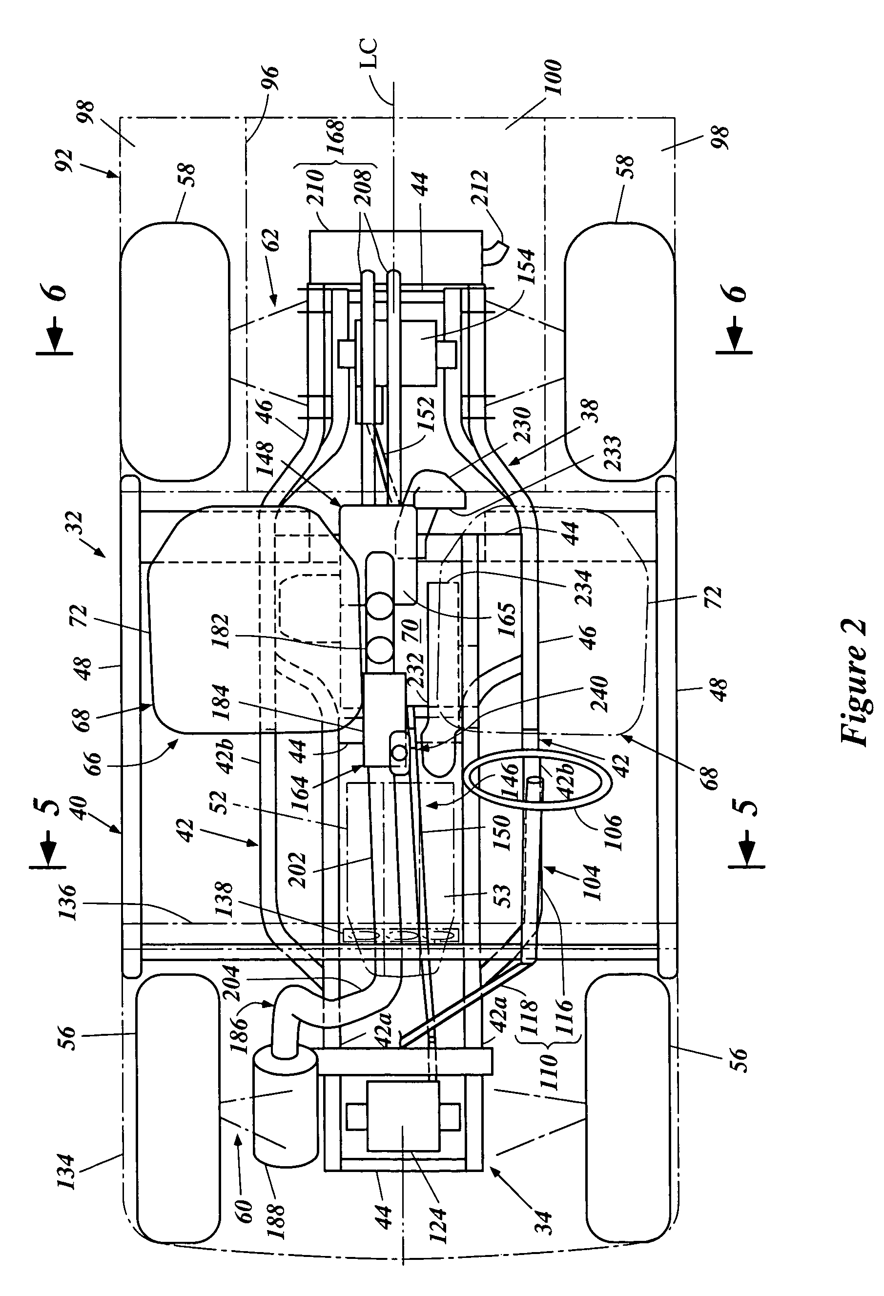 Floor arrangement for off-road vehicle