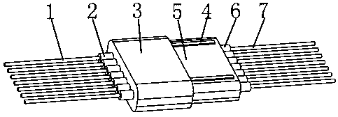 A high-voltage wire connector used in the electric power industry