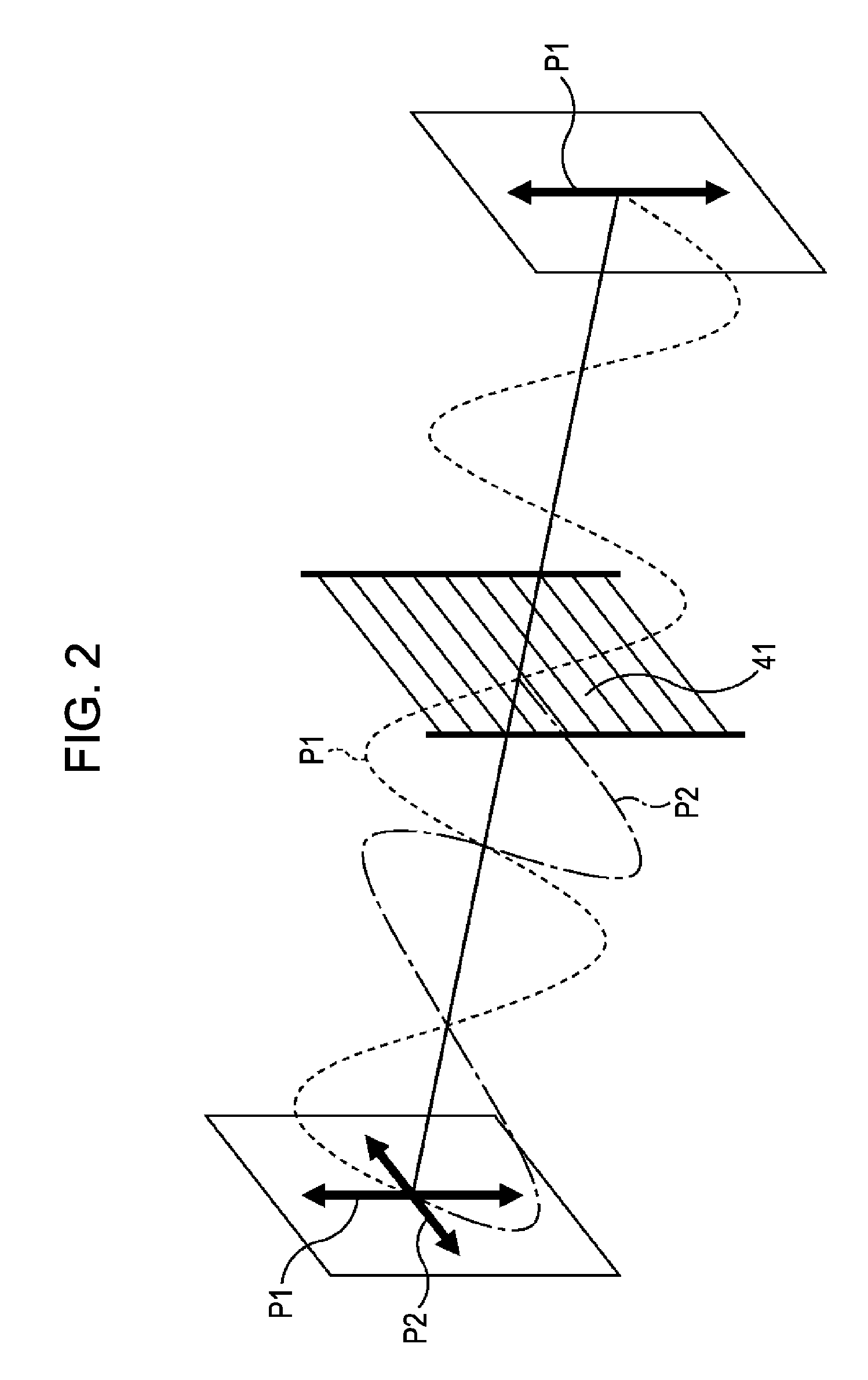 Optical element and solid-state imaging device for selective electromagnetic component extraction