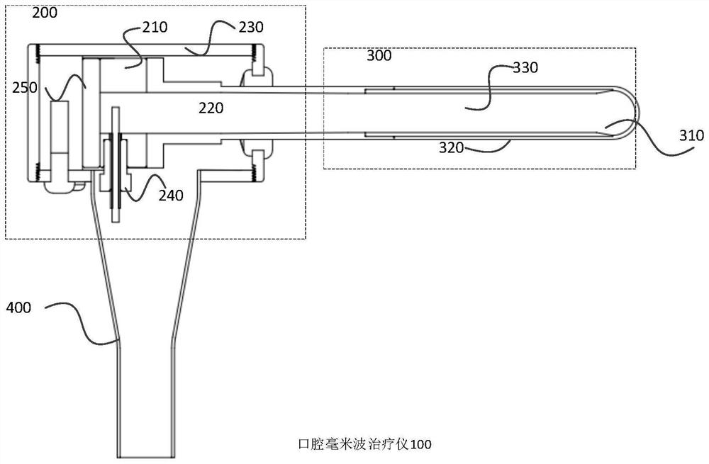 Millimeter wave therapeutic apparatus for oral cavity