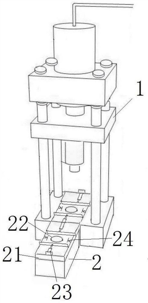 3000-ton oil press punching method