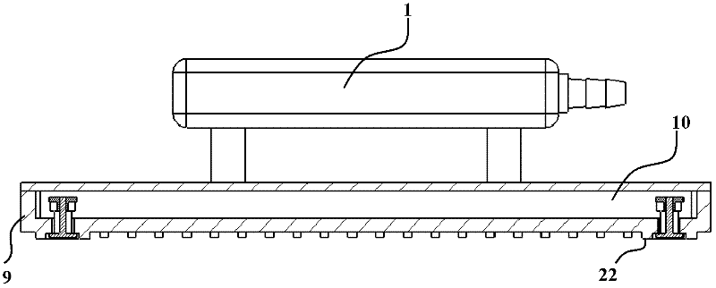 Sucking disc device used for transferring semi-conductor crystal grains on graphite boat