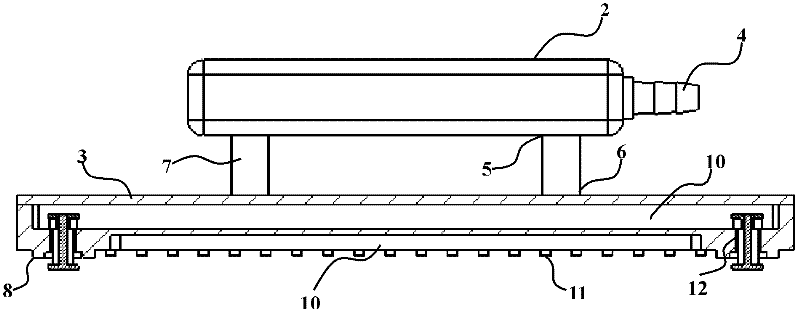 Sucking disc device used for transferring semi-conductor crystal grains on graphite boat