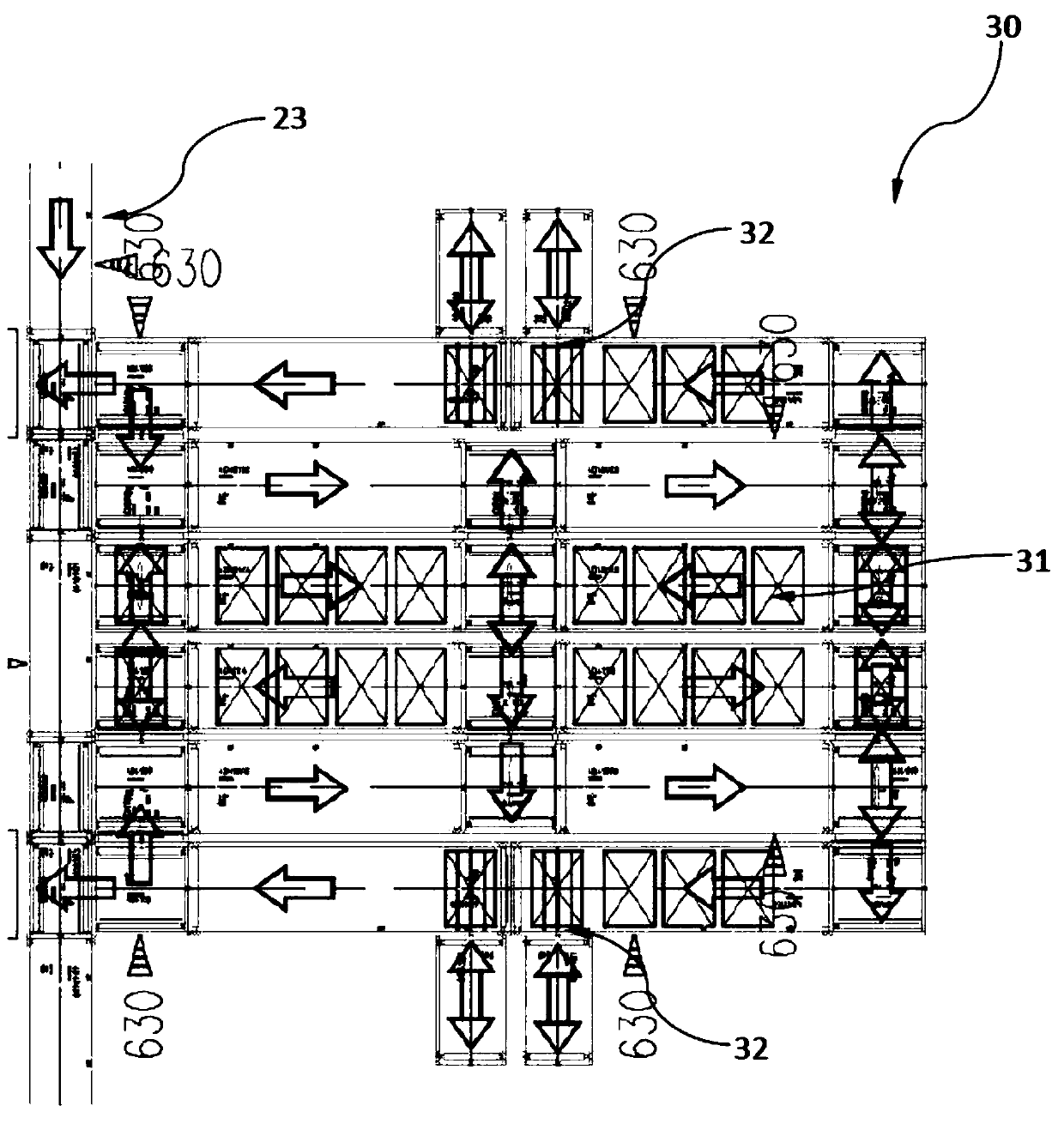 Cargo-to-human workstation conveying line routing control method based on multilayer material box storage library