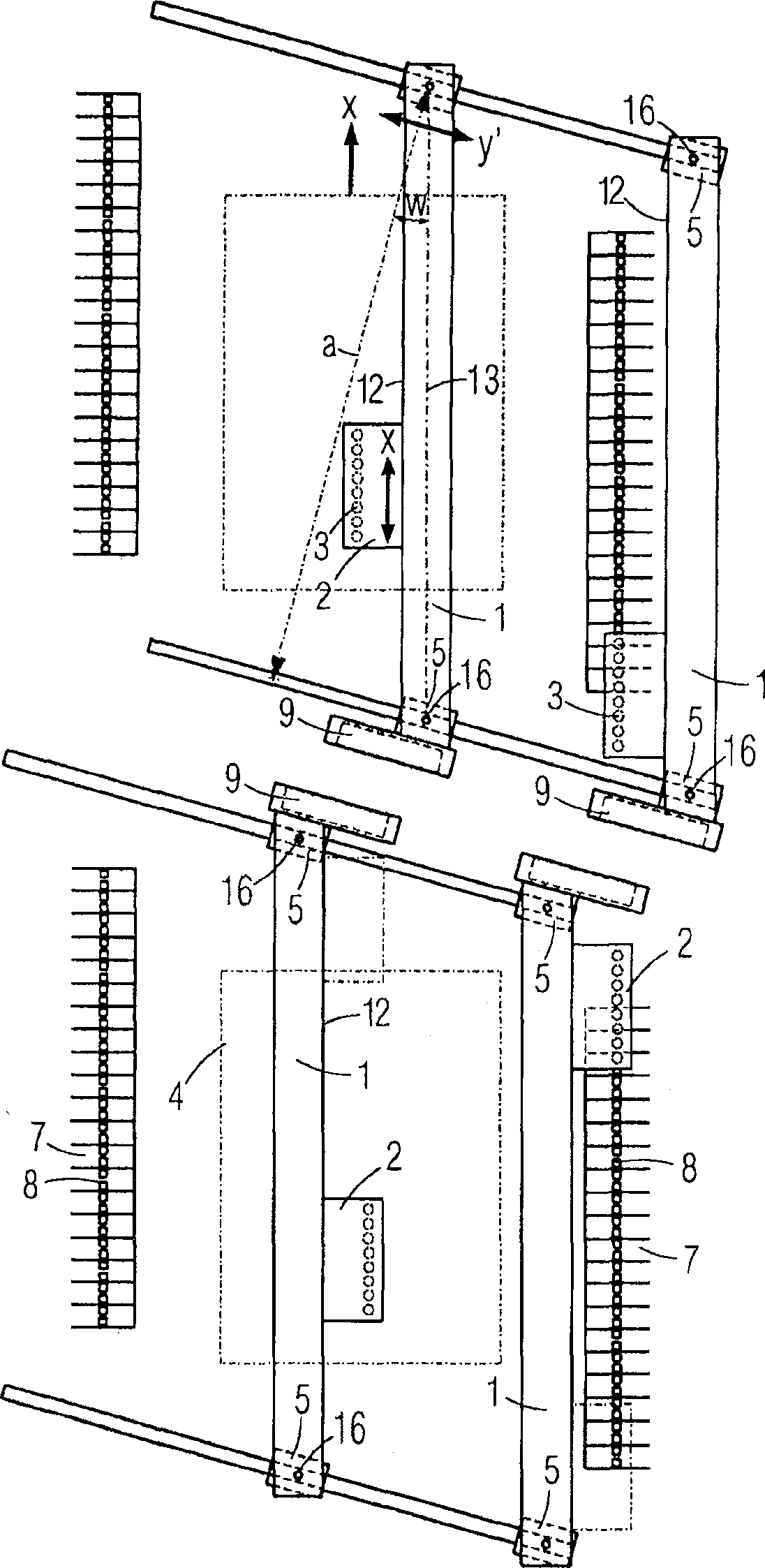 Positioning device with positioning unit capable of linearity moving