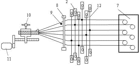 Opening device for stereo loom