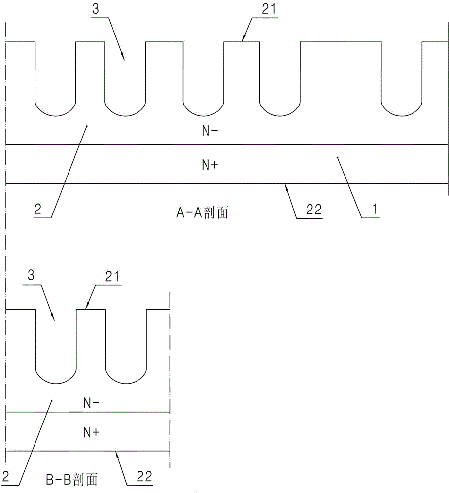 Semiconductor power device with ultralow power consumption and preparation method