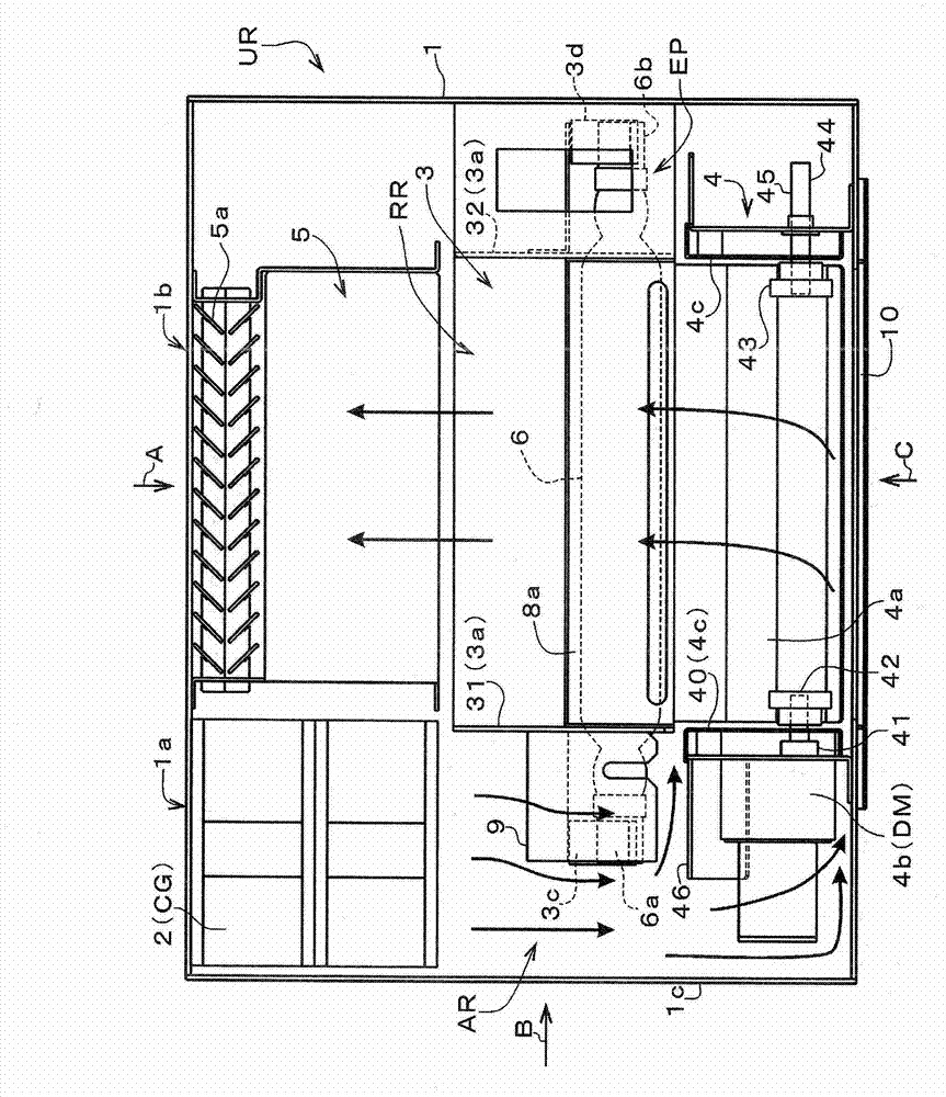 UV irradiation device and inkjet printer