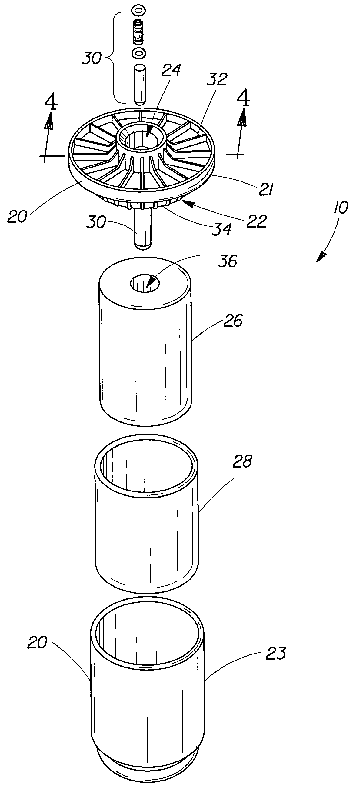 Water treatment cartridge shutoff