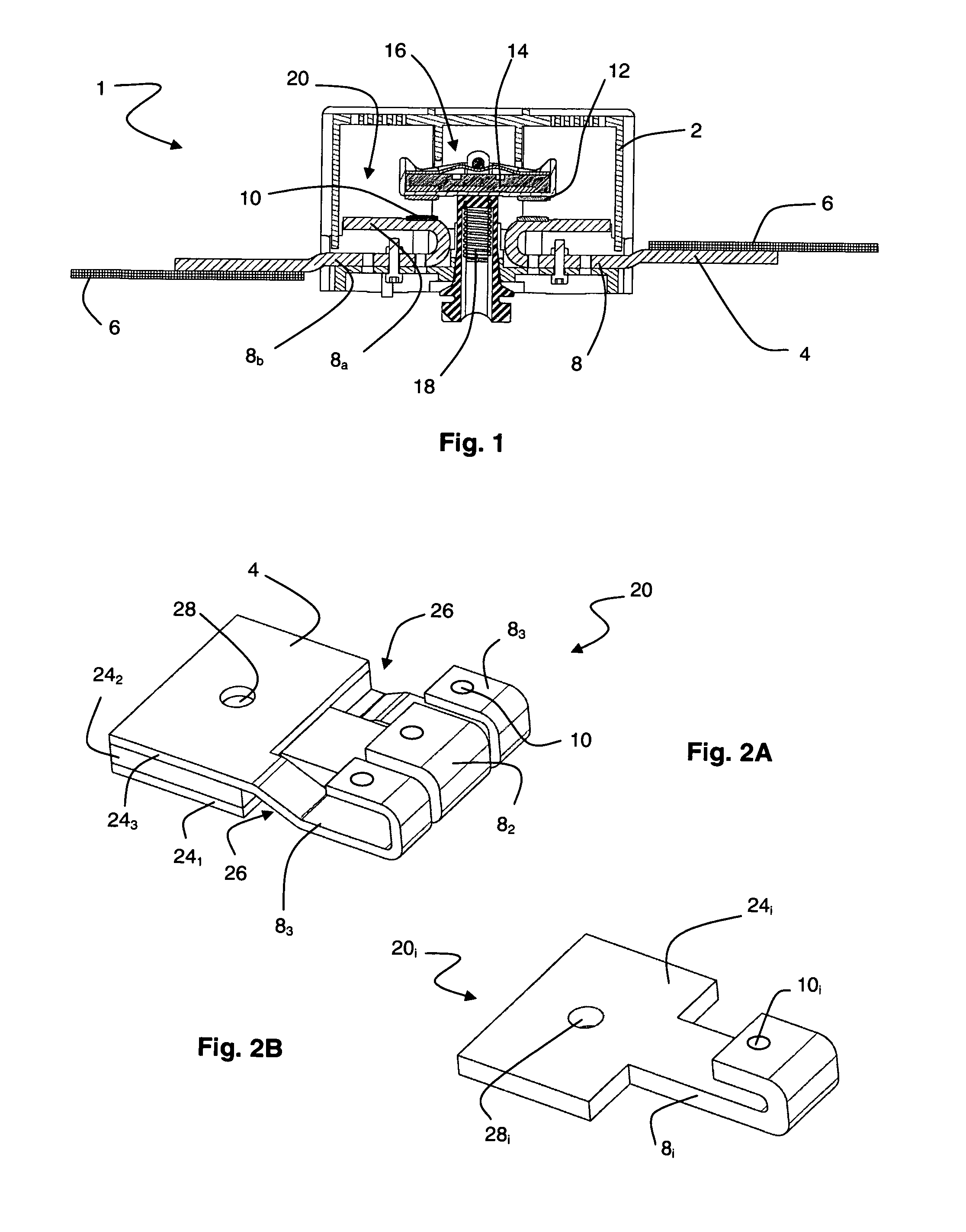 Contact device for a high resistive power contactor