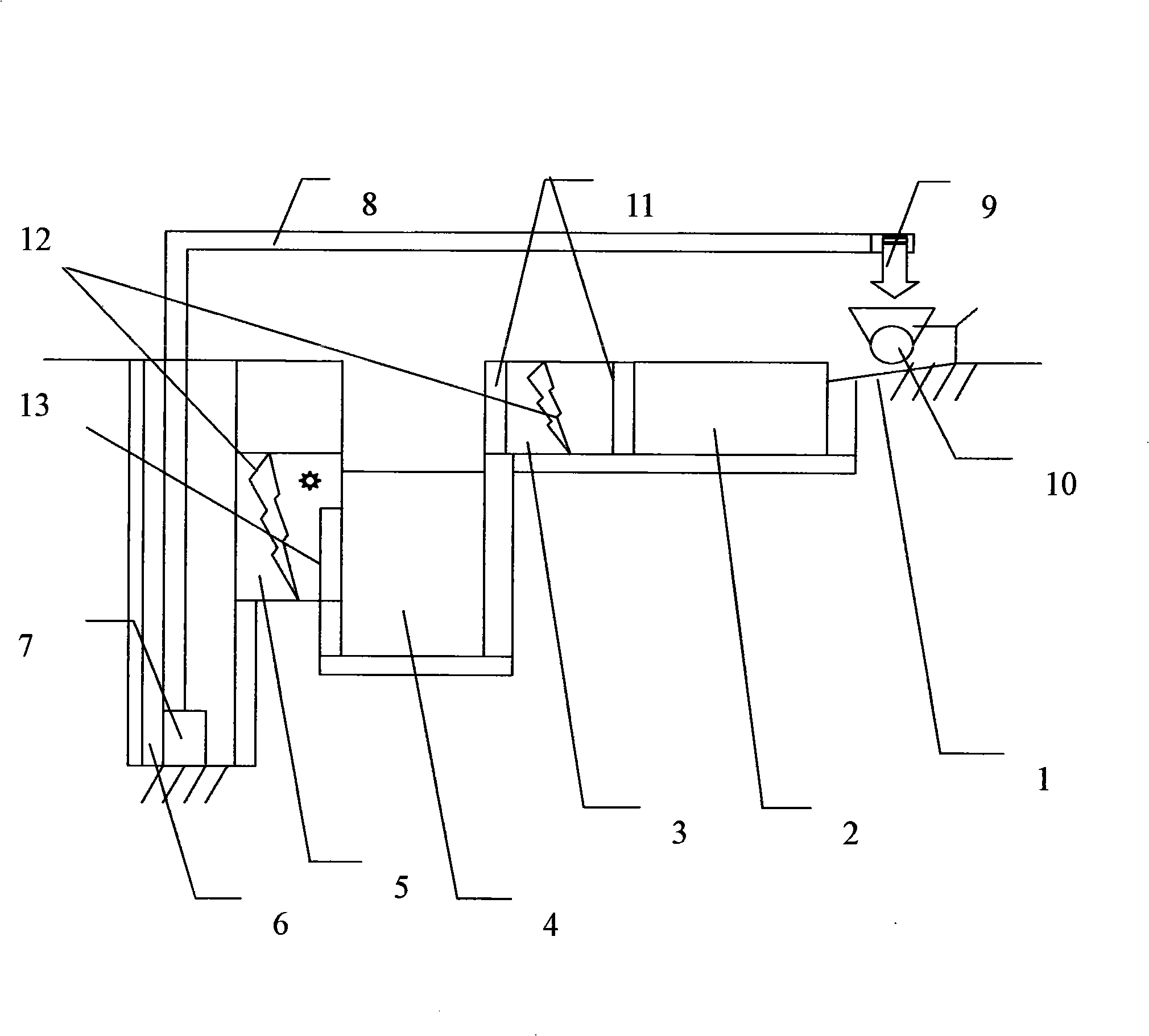 Device and method for flushing gravel using recirculated water at construction site