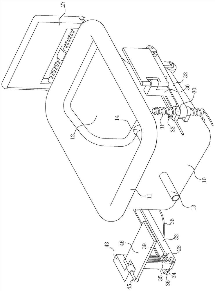 Focus part cleaning device for urinary surgery nursing