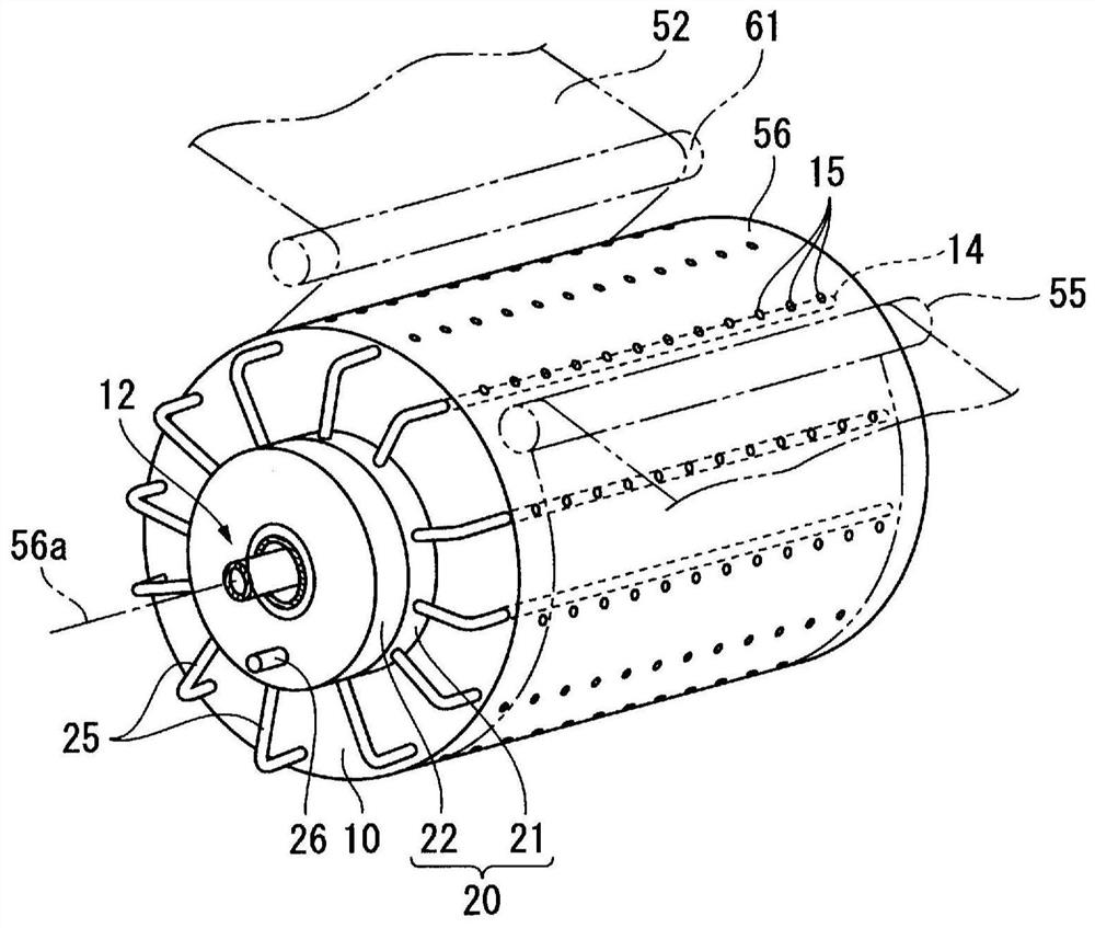 Can roll, long substrate processing device, and management method of long substrate processing device