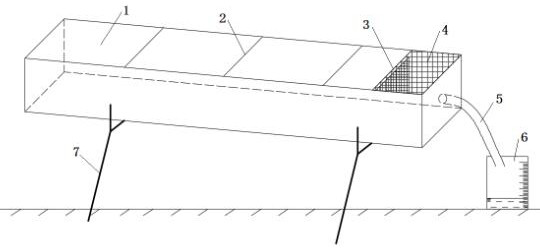 Simple and convenient under-forest vegetation rainfall runoff collecting and measuring device and mounting method